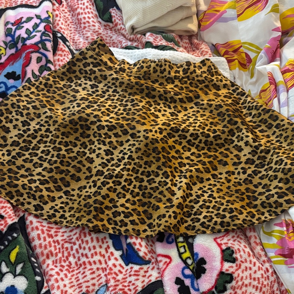 miami Leopard Print Circle Skirt - Brown & Black